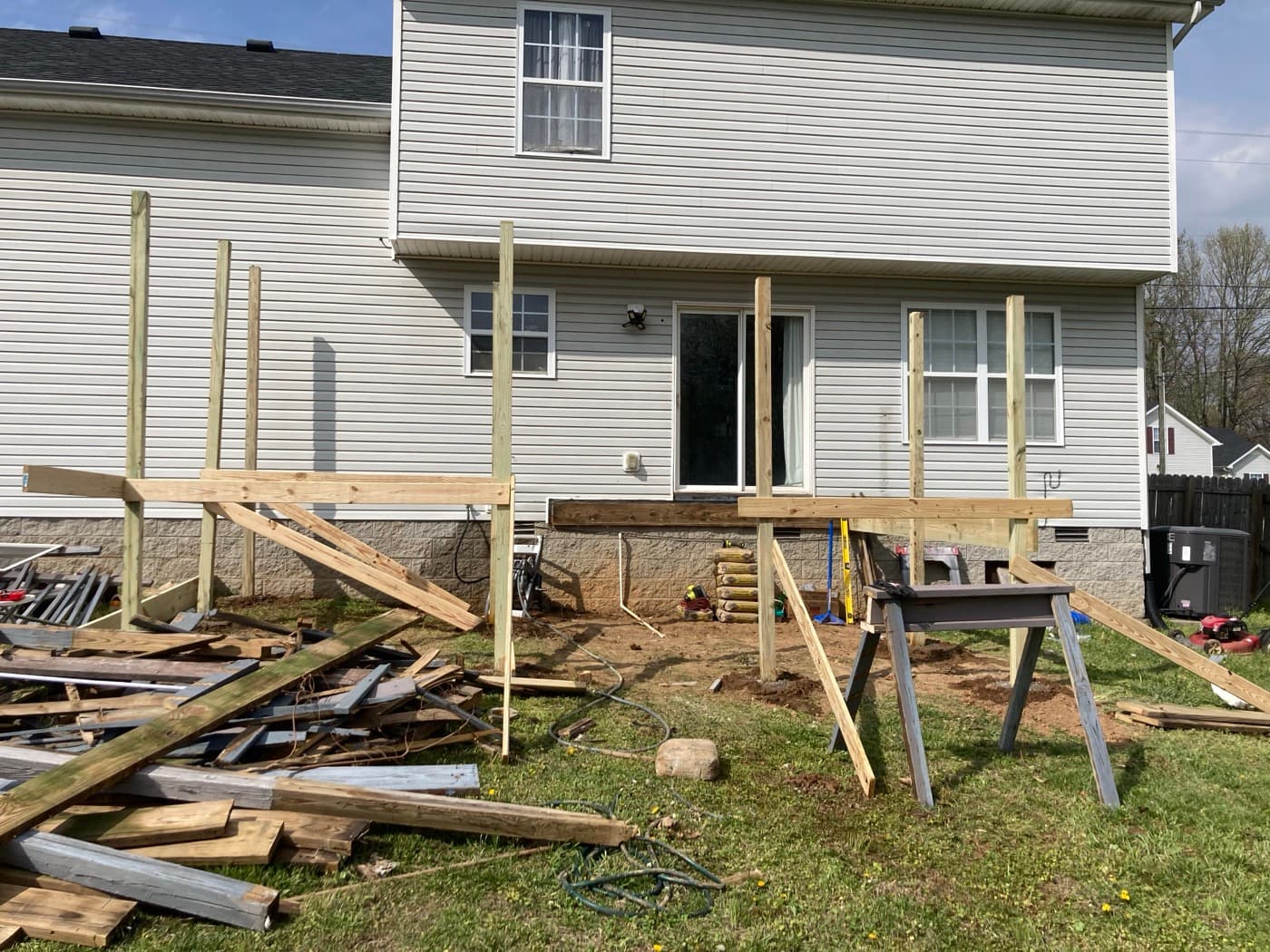 Deck during property improvement work