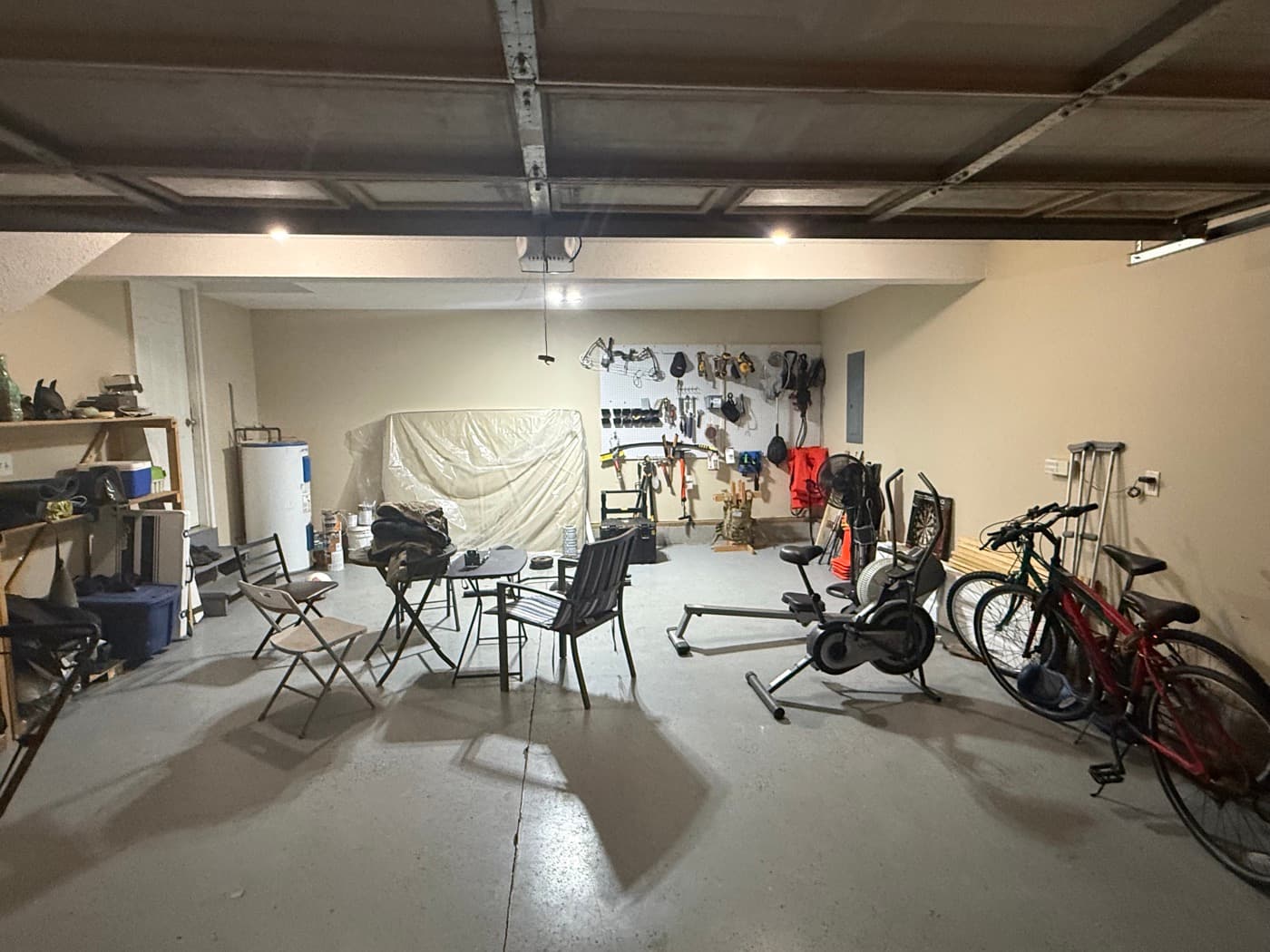 Garage after cleanout and organization work