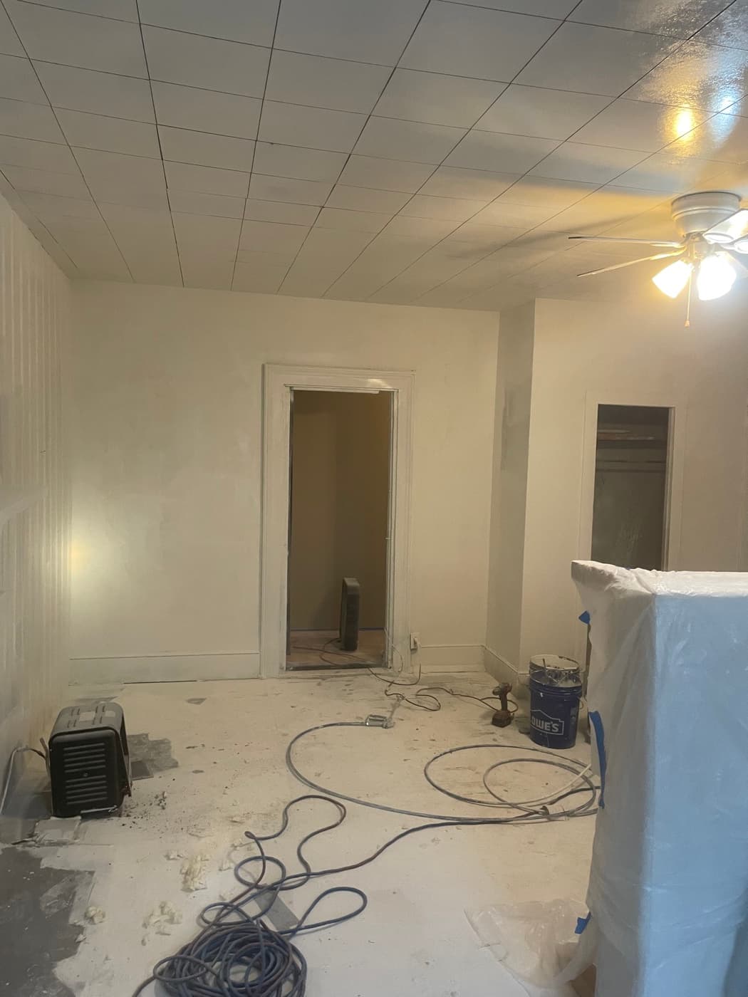 Interior room prepared for turnover and improvement work